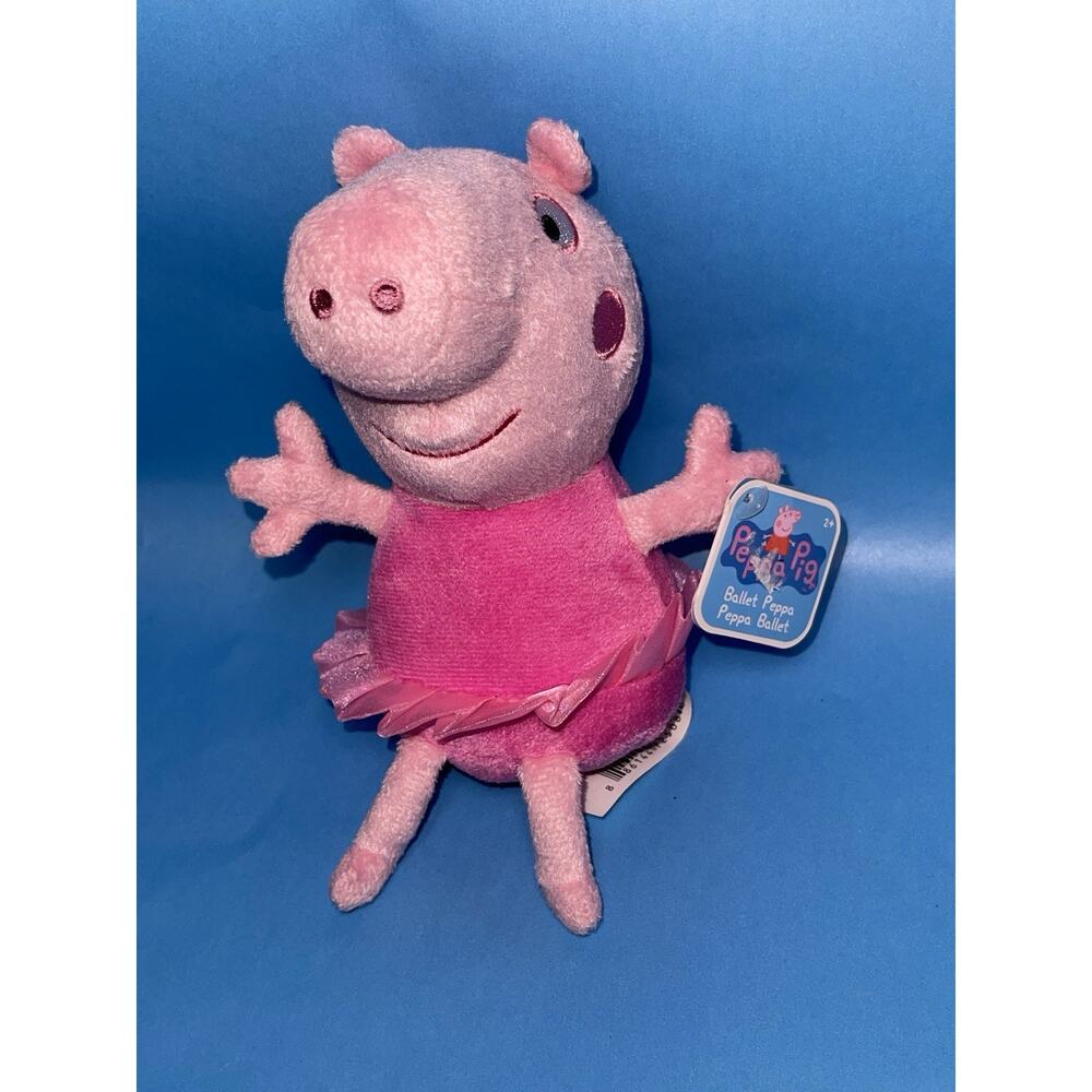 Peppa Pig Ballet Plush 8in Pink Tutu Just Play 2022 NWT